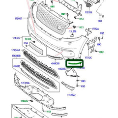 Front Bumper Grill Right LR093509 & Left LR093510 Compatible With Land Rover Range Rover Velar - L560 (2017-2024) Tag No.18