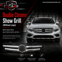 Double Chrome Show Grill (Without Logo) Compatible With Mercedes Benz GLC X253 (2015-2019) Tag 51