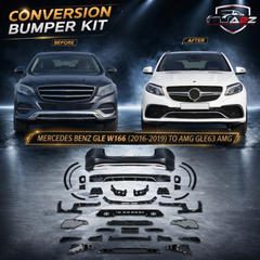 A To Z Compatible With Mercedes Benz Gle W166 (2016-2019) Front Rear Bumper Upgrade Convert To Amg Gle63 Amg Bumper Body Kit Set W166-008 Gc CC-9621 (Shipping Cost Not Included In Price)