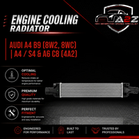 Engine Cooling Radiator 8W0145805 8W0145805AD 8W0145805N 8W0145805Q Compatible With AUDI A4 B9 (8W2, 8WC) | A4 / S4 & A6 C8 (4A2)