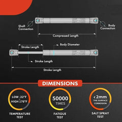 Hood Bonnot Gas Strut Compatible With Bmw 3 Series E90 E91 E92 E93 M3 2006-2013 Hood Bonnot Gas Strut 51237060550gc E90 Hood Gas Strut