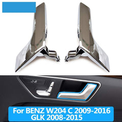 Door Lock Handle Compatible with Mercedes C Class Door Lock Handle C Class W204 2007-2016 Chrome (set of 2)