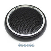 Mini Interior Door Loudspeaker Cover Black&Chrome 51412753333 Compatible With Mini Cooper Clubman R55 08-14 R58 12-15 R56 07-14 R57 09-15 R59 12-14 R56 N 09-13