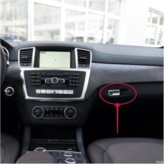 Dashboard Glove box switch handle Model A 1666800491 Brown & Chrome Silver Compatible with Mercedes & Mercedes Benz GLS W166