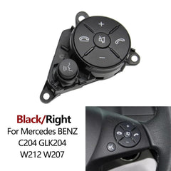 Mercedes-Benz C-CLASS W204/E-CLASS W212 Complete Steering Wheel Switch Set (Black-Round) for W204 and W213 Models - Left Hand 2048210351 and Right Hand 2048210451 Options Available Tag-SW-94