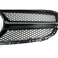 Front Bumper Grill Compatible With Mercedes Benz C Class W205 2014-2019 Front Bumper Grill W205 Grill Amg Black