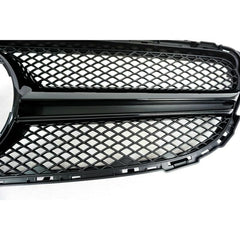 Front Bumper Grill Compatible With Mercedes Benz C Class W205 2014-2019 Front Bumper Grill W205 Grill Amg Black