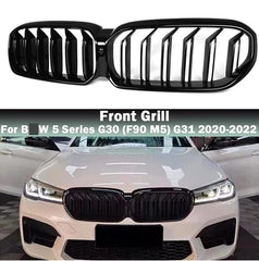 Front Bumper Grill Compatible With Bmw 5 Series G30 2021 Front Bumper Grill Glossy Black