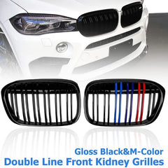 Front Bumper Grill Compatible With Bmw X1 F48 2016-2022 Front Bumper Grill M Colour