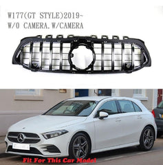 Front Bumper Grill Compatible With Mercedes Benz A Class W177 A250 A200 A45 2019-2023 Front Bumper Grill W177 Grill Gtr Silver
