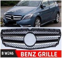 Black Double Chrome Central Show Grille 2468801283 Compatible With Mercedes Benz W246 (2015-2018) Tag No:41
