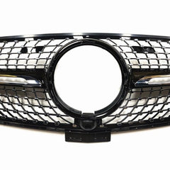 Front Bumper Grill Compatible With Mercedes Gle W166 X166 2016-2020 Gle 63 Gle 55 Gle 65 Front Bumper Panamericana Grill W166 Grill Diamond Black Gle