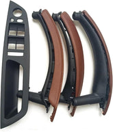 Inner Door Pull Handle With Leather Cover Full Set 51416975792 51416969401L 51416969402R 51417256385L 51417256386R/ 51416975792 51416969401L 51416969402R 51416970235L 51416970236R Compatible With BMW E70/E71/E72 X5 X6