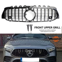 Front Bumper Grill Compatible With Mercedes Benz A Class W177 A250 A200 A45 2019-2023 Front Bumper Grill W177 Grill Gtr Black