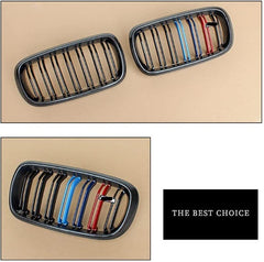 Front Bumper Grill Compatible With Bmw X5 F15 2014-2018 X6 F16 2015-2019 Front Bumper Grill Carbon Fiber Look M Colour