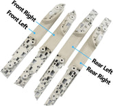 Inner Door Pull Handle Assembly Creamy Front Left 51419160809 Front Rear 51419160810 Rear Left 51429161735 Rear Right 51429161736 Compatible With BMW 7 Series F01 F02 730 735 740 745 750 760