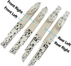 Inner Door Pull Handle Assembly Creamy Front Left 51419160809 Front Rear 51419160810 Rear Left 51429161735 Rear Right 51429161736 Compatible With BMW 7 Series F01 F02 730 735 740 745 750 760