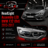 Complete Headlight Assembly (LED) Left 63117377841 & Right 63117377842 Compatible With BMW F32 (Old) 2013-2017
