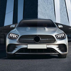 Bumper Grill Compatible With Mercedes Benz E Class W213 Lci 2021-2023 Front Bumper Grill Panamericana Gt Sports W213 Grill Diamond Silver Lci Amg Sports