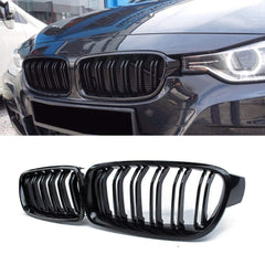 Grill Compatible With Bmw 3 Series Grill F30 M3 Style Kidney Grill Grille Bumper Grill 2012-2018 Glossy Black