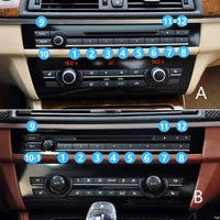 CD Player Buttons 12pcs Set Model A Black 61319386651-Q12 Compatible With BMW 5/6/7 Series F10 F11 F18 F07 F06 F12 F13 F01 F02 F04