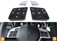 Steering Wheel Buttons High-end Model Black& Chrome 16690518009107 16690519009107 Compatible With Mercedes Ml Class 11-15 W166 Gl Class 2013-2015 W166 G Class G Wagon 2013-2018 W463
