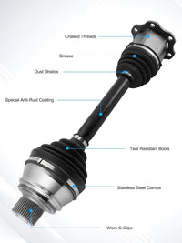 Front CV (Constant Velocity) Drive Shaft 4G0407271F Copmpatible With Audi A6 A7 A8 Q5 / SQ5