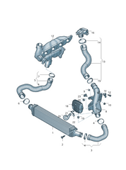 Tubocharger Radiator 8K0145805G Compatible With AUDI A4 B8 (8K2) | A4 / S4 A6 C7 (4G2, 4GC) | A6 / S6 Q5 (8RB)