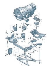 Rear Engine Transmission Mount 8K0399151 8K0399151BD 8K0399151AQ Compatible With AUDI A4 B8 (8K2) | A4 / S4