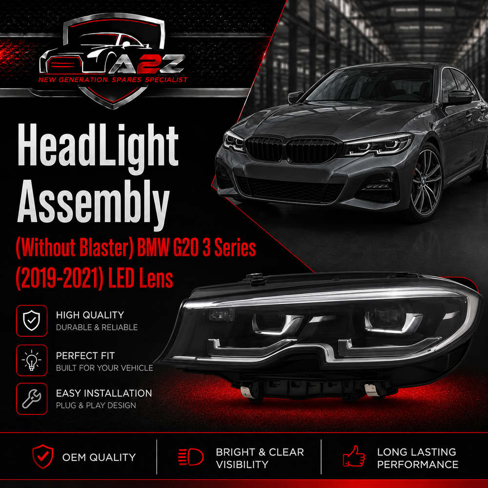 Headlight Headlamp Left 63118496155 & Right 63116496156 (Without Blaster) Compatible With BMW G20 3 Series (2019-2021) LED Lens