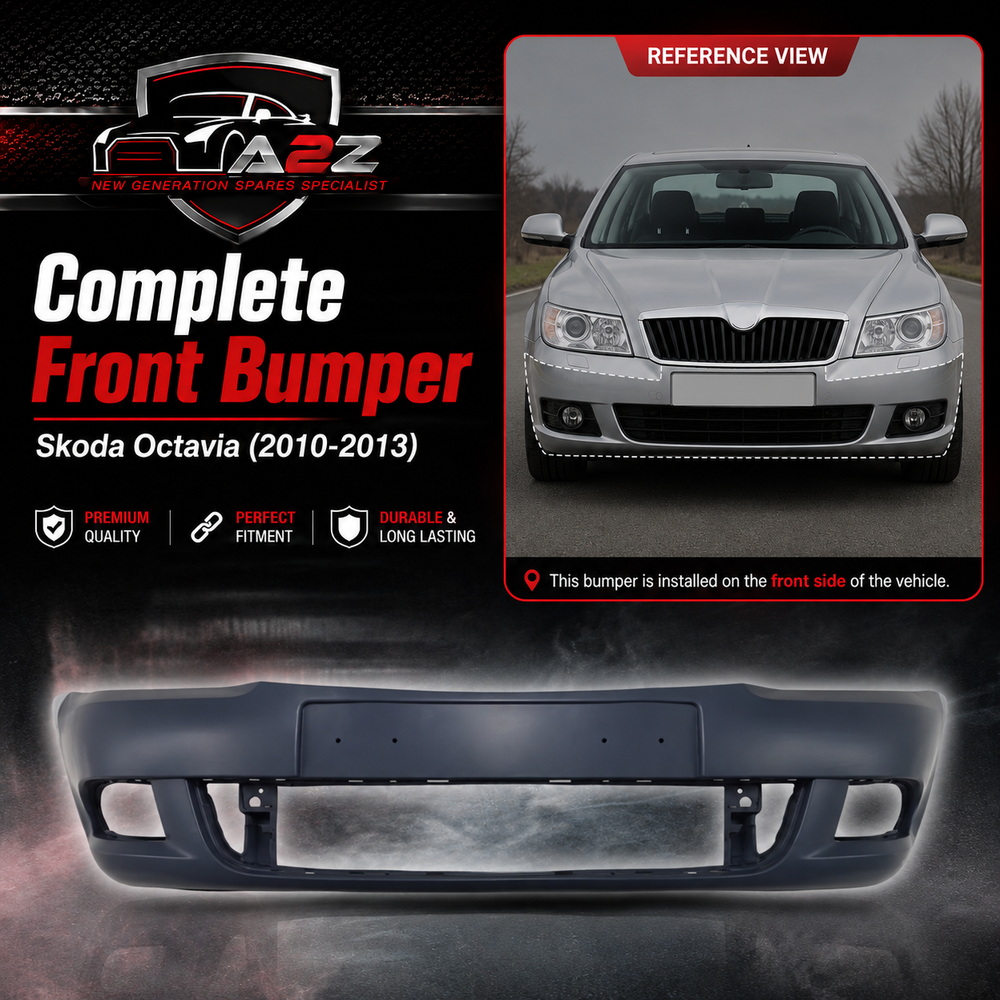 Complete Front Bumper 1Z0807221D 1Z0807221E Compatible With Skoda Octavia (2010-2013) Tag No.1191