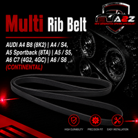 Multi RIB Belt 6PK2330 06E903137T Compatible With AUDI A4 B8 (8K2) | A4 / S4, A5 Sportback (8TA) | A5 / S5, A6 C7 (4G2, 4GC) | A6 / S6 (CONTINENTAL)