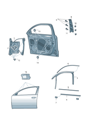 Front Right Glass Machine 3T0837462A Compatible With SKODA SUPERB II (3T4)