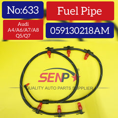 Fuel Injector Return Line Pipe 059130218AM 059130218AS 059130218AJ & Compatible With AUDI A4 A6 A7 A8 Q5 Q7 & VW TOUAREG (7P5, 7P6) Tag No.633