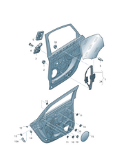 Rear Left Power Window Regulator 8K0839461 Compatible with AUDI A4 B8 (8K2) | A4 / S4