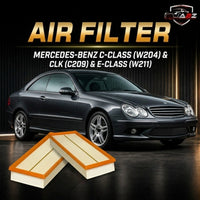Air Filter E455L01-2 & 1120940604 & LX804/S 1120940004 2730940204 2730940404 A1120940604 A2730940404 A2730940604 Compatible With MERCEDES-BENZ C-CLASS (W204) & CLK (C209) & E-CLASS (W211) Tag : 28