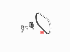 Multi Rib Belt 7PK2418 A009936796 Compatible With MERCEDES-BENZ C-CLASS (W204) (CONTINENTAL)