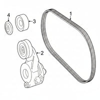 Belt Tensioner With Pulley 6422001970 Compatible with MERCEDES-BENZ E-CLASS (W212) & E-CLASS (W213) & GL-CLASS (X166)