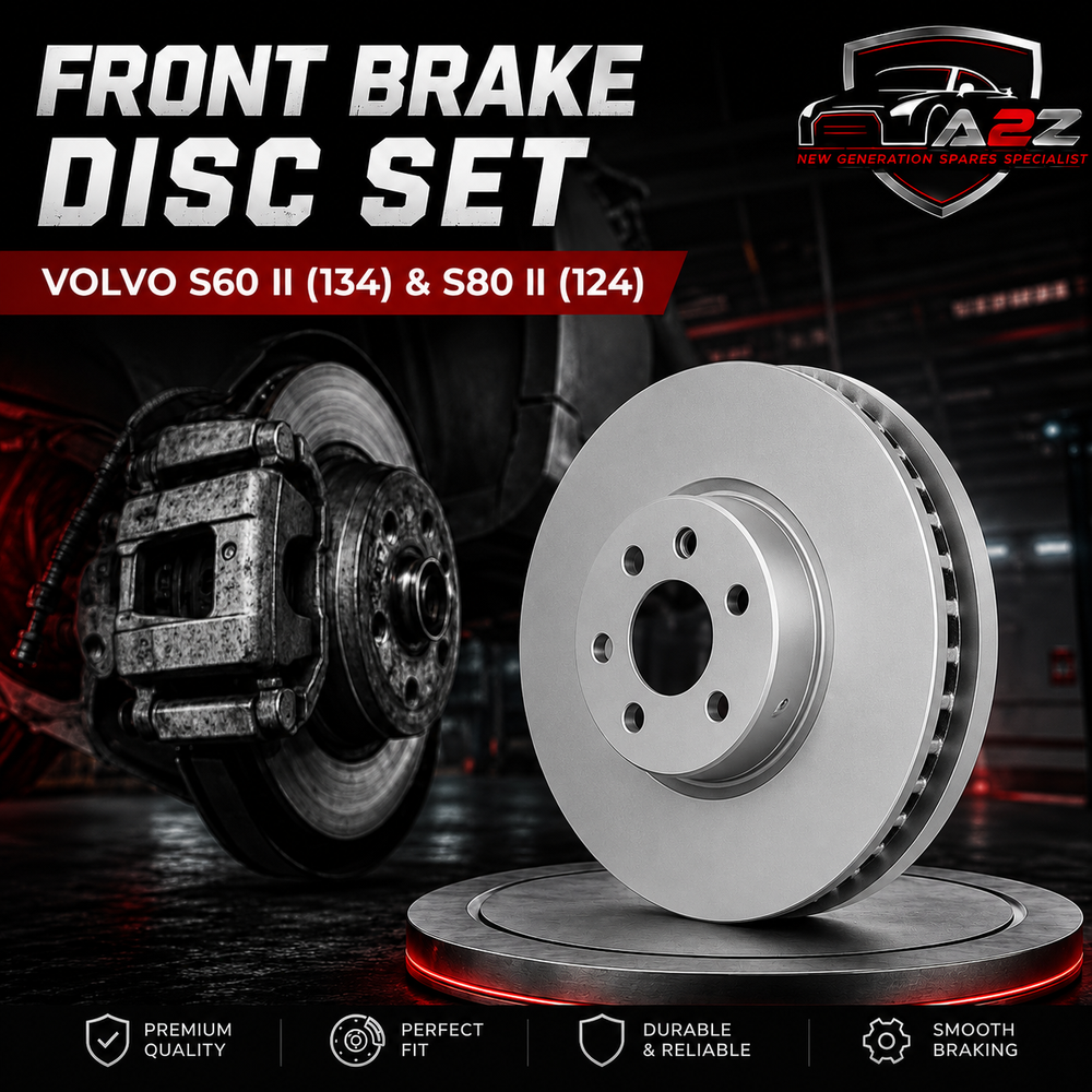 Front Brake Disc Set 31341382 31202331 Compatible With VOLVO S60 II (134) & S80 II (124)
