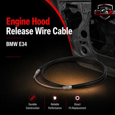 Engine Hood Release Wire Cable 34411162005 Compatible With BMW E34