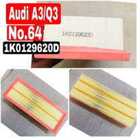 Air Filter 1K0129620D E488 & LX1211 1K0129620D 1K0129620F 3C0129620A 3C0129620B 5C0129620 5C0129620A Compatible With AUDI Q3 (8UB, 8UG) & TT (8J3)Tag : 64