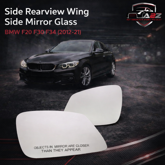 Side Rearview Wing Side Mirror Glass Left 51167285009 & Right 51167285010 Compatible With BMW 1 Series F20 & 3 Series F30 & 3 Series GT F34