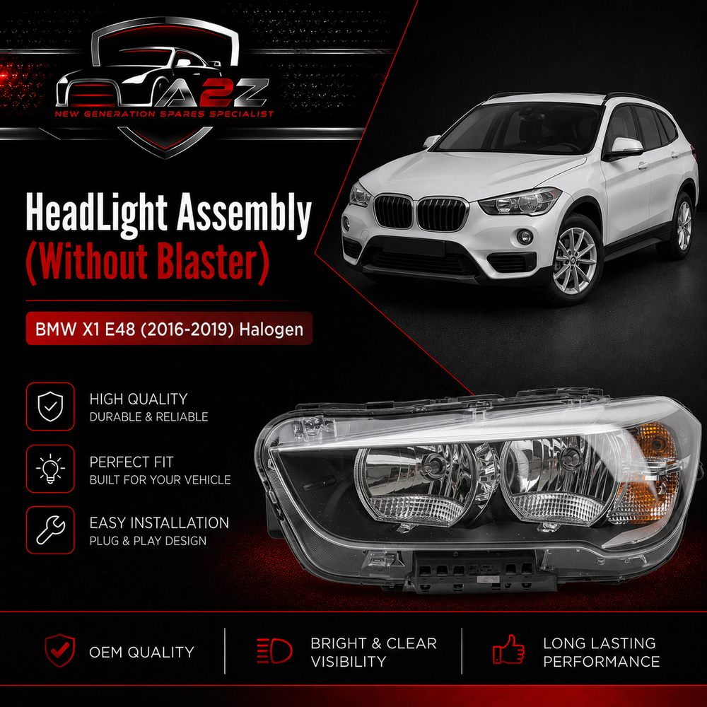 Headlight Headlamp Left 63117346533 & Right 63117346534 (Without Blaster) Compatible With BMW X1 E48 (2016-2019) Halogen