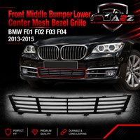 Front Middle Bumper Lower Center Mesh Bezel Grille 51117295273 Compatible With BMW 7 Series (F01, F02, F03, F04) 2013-2015 Tag-BG-59