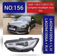 Complete Headlight Assy Set Left L4GD941005A Right L4GD941006A Compatible With Audi A6 C7 (2012-2015) Tag No.156