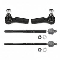Front Steering Tie Rod End Head Assembly (Rack End 1K0423810A & Tie Rod End Left 1K0423811A & Right 1K0423812A) Compatible With AUDI A3 Q3 & SKODA KAROQ (NU7, ND7) & OCTAVIA II (1Z3) | LAURA