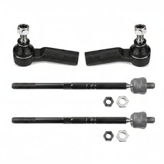 Front Steering Tie Rod End Head Assembly (Rack End 1K0423810A & Tie Rod End Left 1K0423811A & Right 1K0423812A) Compatible With AUDI A3 Q3 & SKODA KAROQ (NU7, ND7) & OCTAVIA II (1Z3) | LAURA