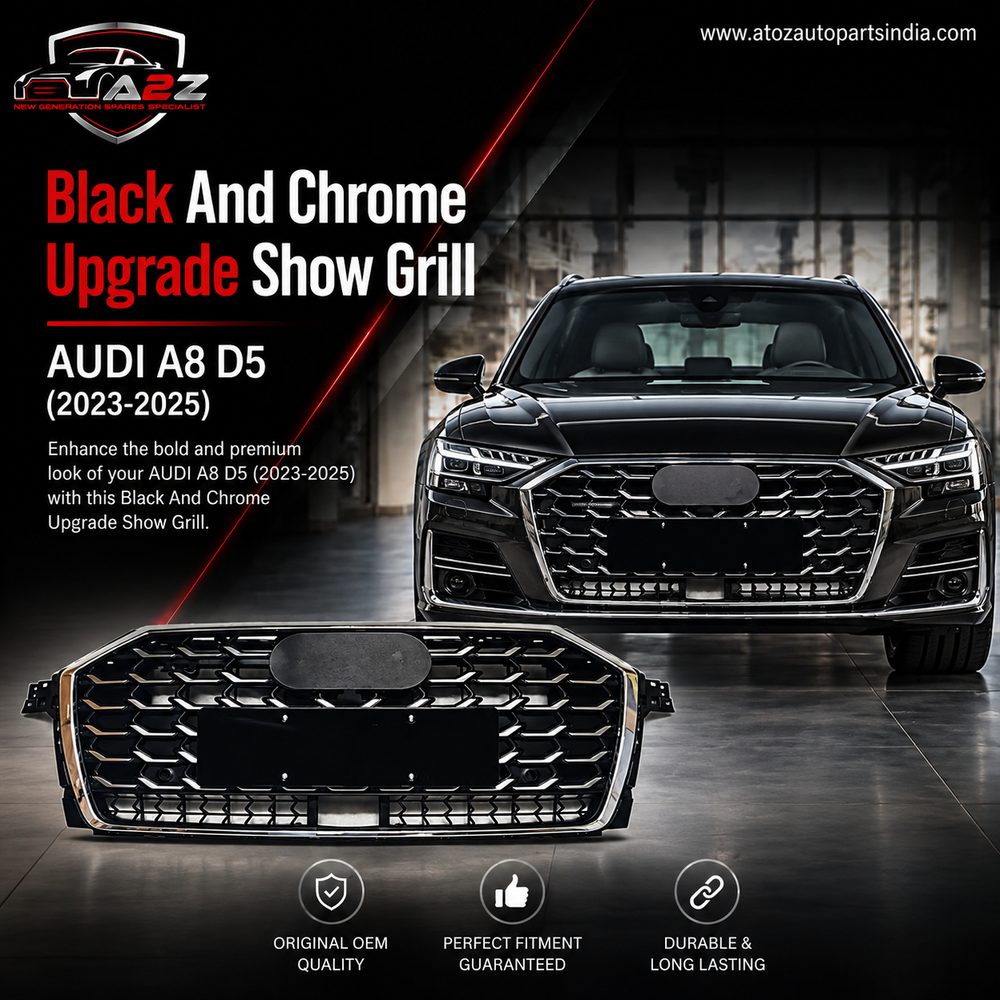 S8 Black And Chrome Upgrade Show Grill Compatible With AUDI A8 D5 (2023-25) Tag No.121