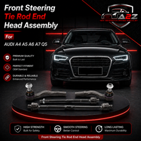 Front Steering Tie Rod End Head Assembly (Rack End 8W0423810A & Tie Rod End Left 8W0423811C & Right 8W0423812C) Compatible With AUDI A4 A5 A6 A7 Q5