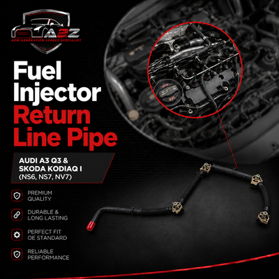 Fuel Injector Return Line Pipe 04L130235J 04L130235N Compatible With AUDI A3 Q3 & SKODA KODIAQ I (NS6, NS7, NV7)